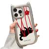 Cute Little Black Cat Suitable for Apple 16 Mobile Phone Case Iphone15 Protective Case 14 Electroplated Large Hole 13pro Soft Shell