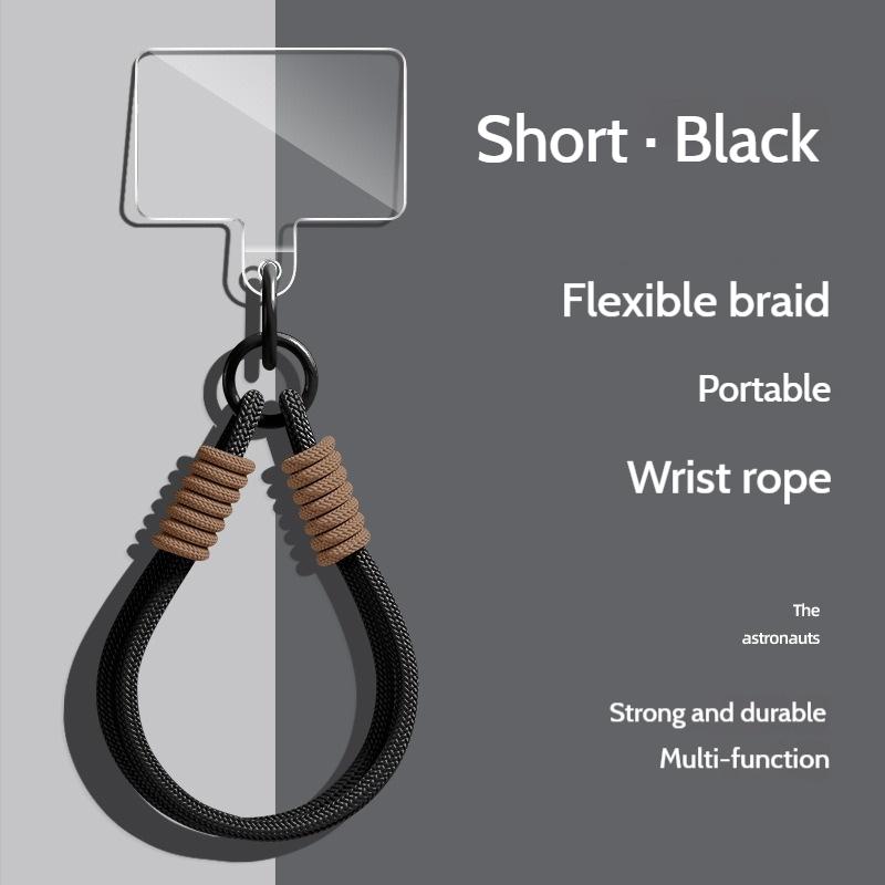 

1Pc Mobile Phone Lanyard Pendant For Pendant Can Be Portable Easy To Carry Wristband Advanced Solid Color Short Keychain Bag DYM