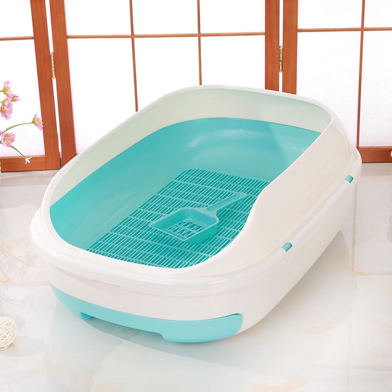 Double-Layer Mesh Cat Litter Box - Large Semi-Closed Mischief Maker
