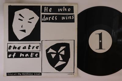 LP Record THEATRE OF HATE  He Who Dares Wins Live At The Ware SSSSS1P BURNING ROME 1981 UK Rock Used