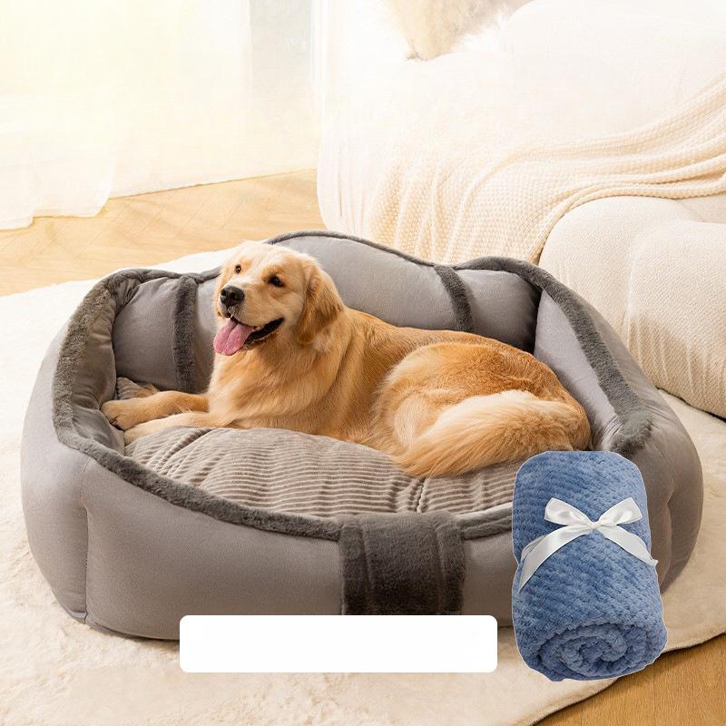 Dog Bed for All Seasons  Dog Bed for Large Dogs  Golden Retriever  Satsuma  Open Style  Removable and Washable Dog Mat  Pet Supplies