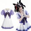 Uma Musume Tresen Short Sleeve Cosplay Cinderella Cosplay Suitable for All Gym Universal Costume Short Size [NOKIJP] Cosplay, Academy, Costume, Gray,