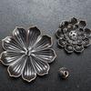 1Pcalloy Incense Burner Stick Holder Buddhism Lotus Line Incense Plate Sandalwood Coil Base Temples Yoga Studios Home Decoration