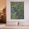 Arazzo da Parete con Piante Vintage, Classico Medievale Vintage Motivo Floreale Moderno Arredamento Murale, Floreale Retrò Arredamento per la Casa Per