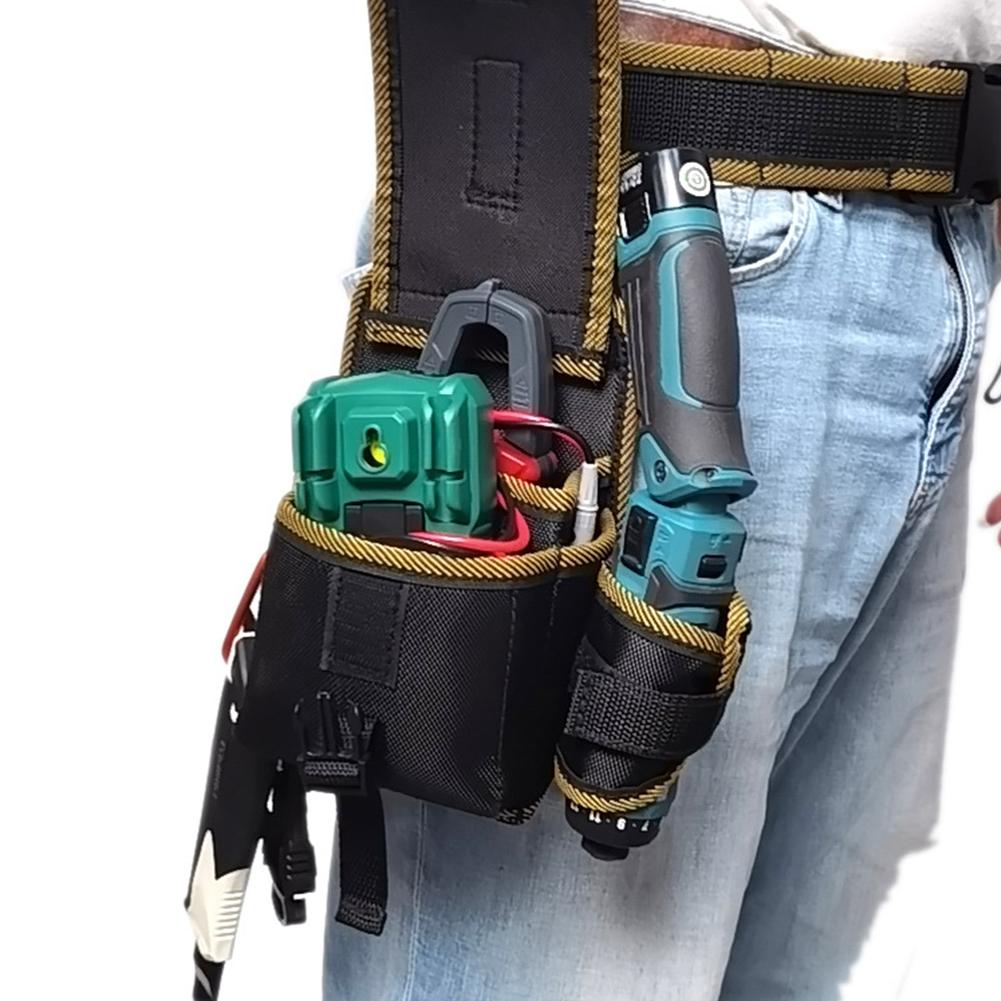 Oxford Cloth Tool Storage Bag With Buckle Rotatable Quick-hanging Waist Tool Bag For Nail Screw Electrician Woodworking Organize