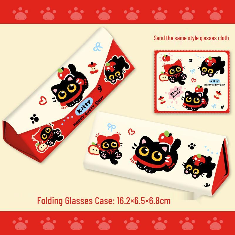 Shuai Mao Border Collie Brillenetui: Tragbarer Damen-Sonnenbrillenhalter mit Magnetverschluss, Druckentlastendes Design für Schüler und Kinder.