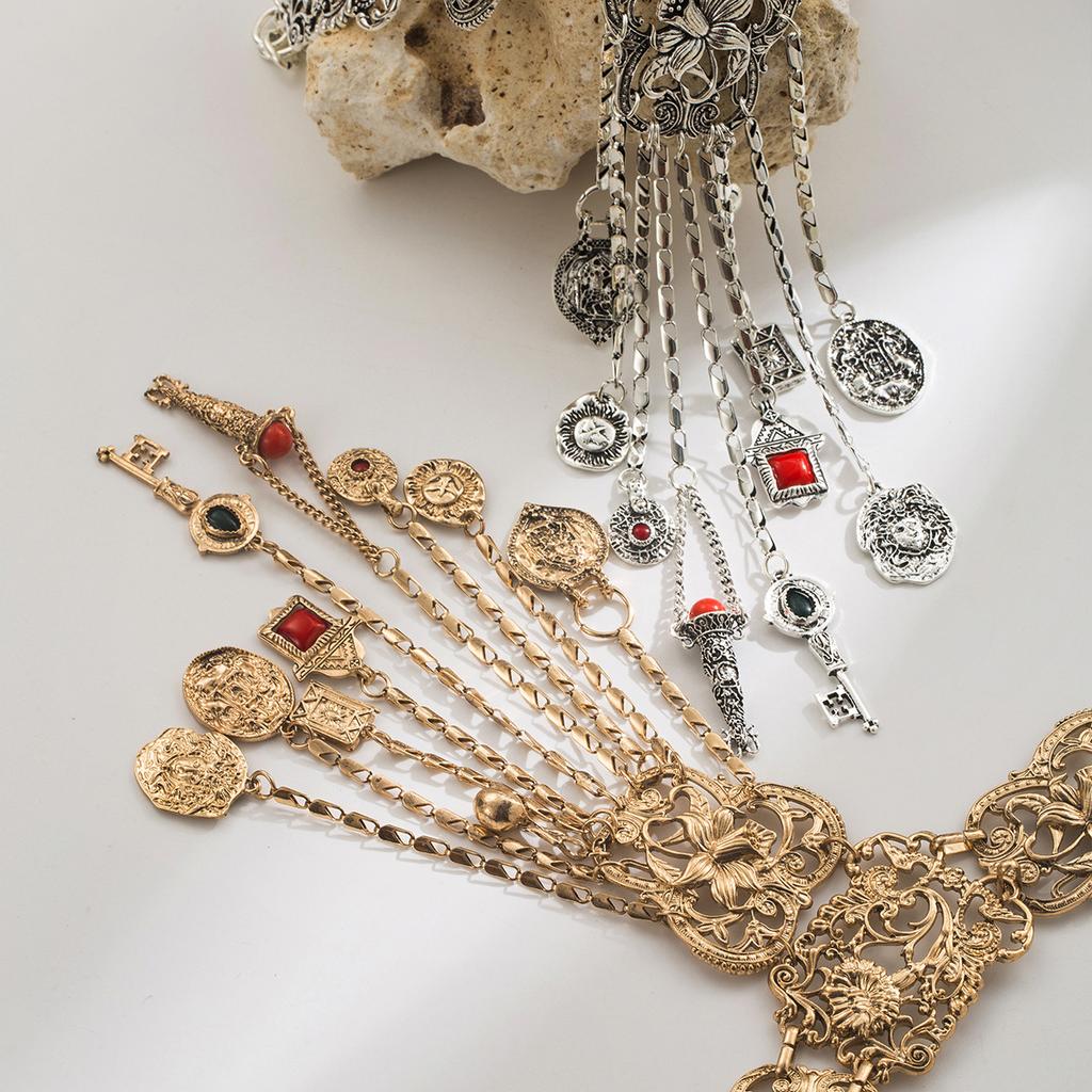 Metal Tassel Geometric Necklace for Women Simple Fashion Neck Jewelry Hot Sale Party Gift 2025 New Style