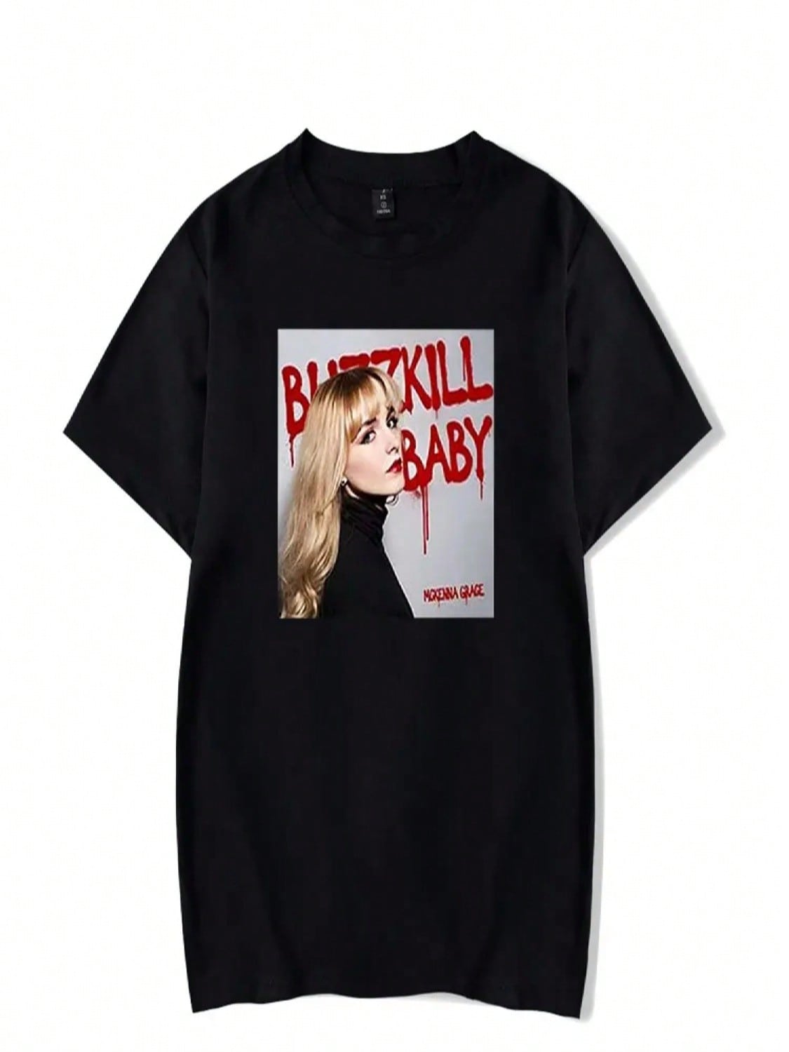 McKenna Grace Tshirt Unisex Crewneck Short Sleeve T-Shirt Streetwear Printing Casual Stylish Hip Hop S разноцветный