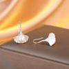 New Ginkgo Leaf Ear Hook Women's Niche Design Sense Fashion Temperament Fan-shaped Versatile Pearl Earrings New Chinese Earrings