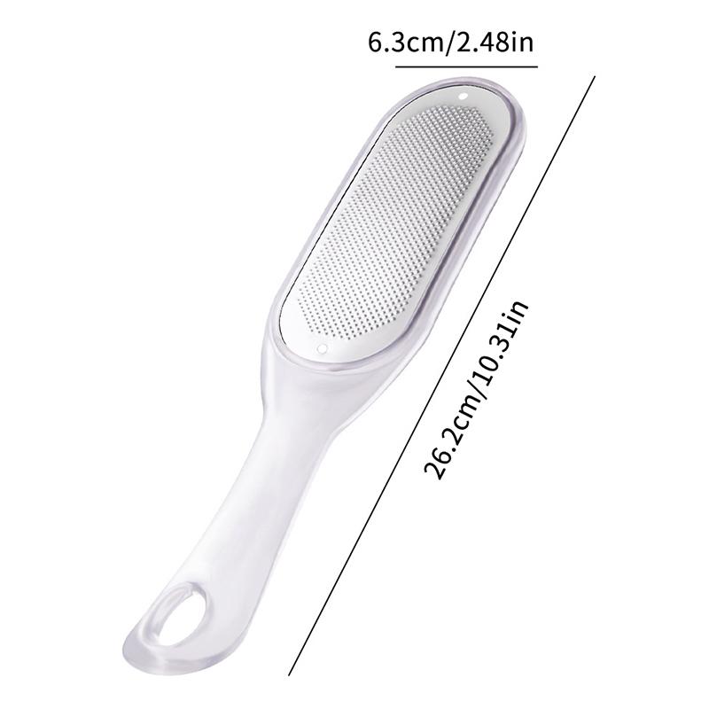 1*Pedicure Tools Heel Scratcher Files Artifact Exfoliating Calluses Brush Stainless Steel Foot Sharpening Double-sided Pedicura