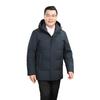 Mens Thickened Hooded Down Jacket Winter Mid-Length Warm Coat Seniors Plus Size Black Blue Gray