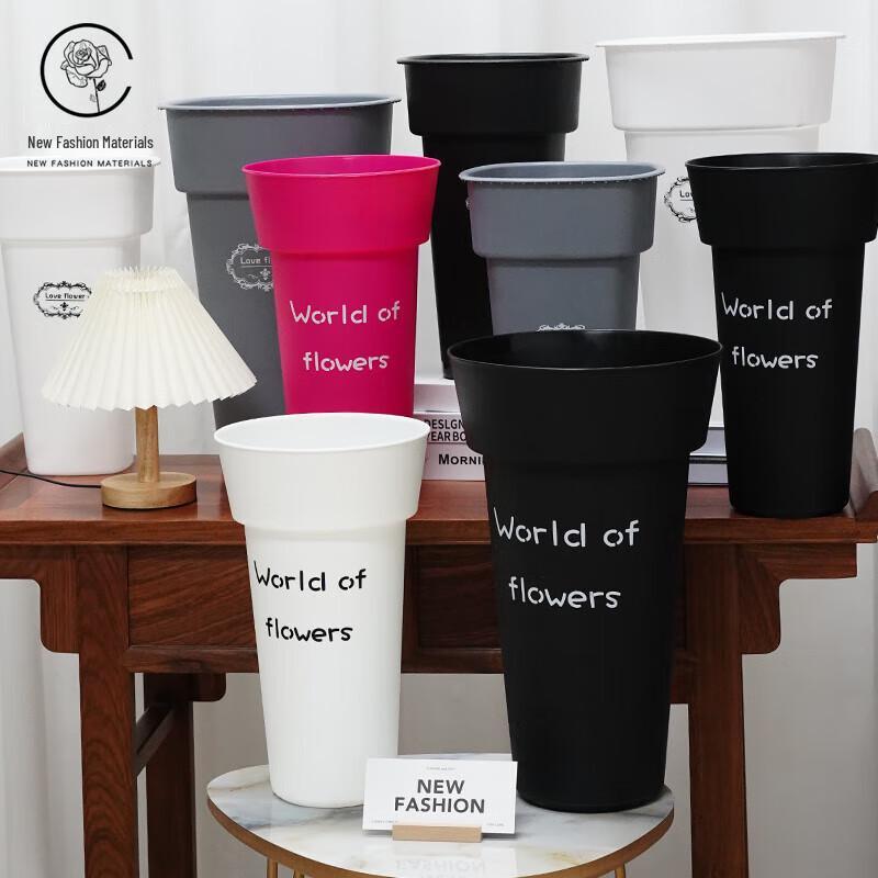 Plastic Flower Awakening Bucket and Vase