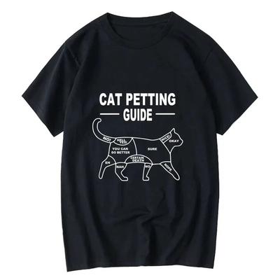 Mens Tshirt 100 Cotton Casual Funny Cool Cat Print Loose Oneck Cool Cat T Shirt for Men Short Sleeve Tshirt Male Tees