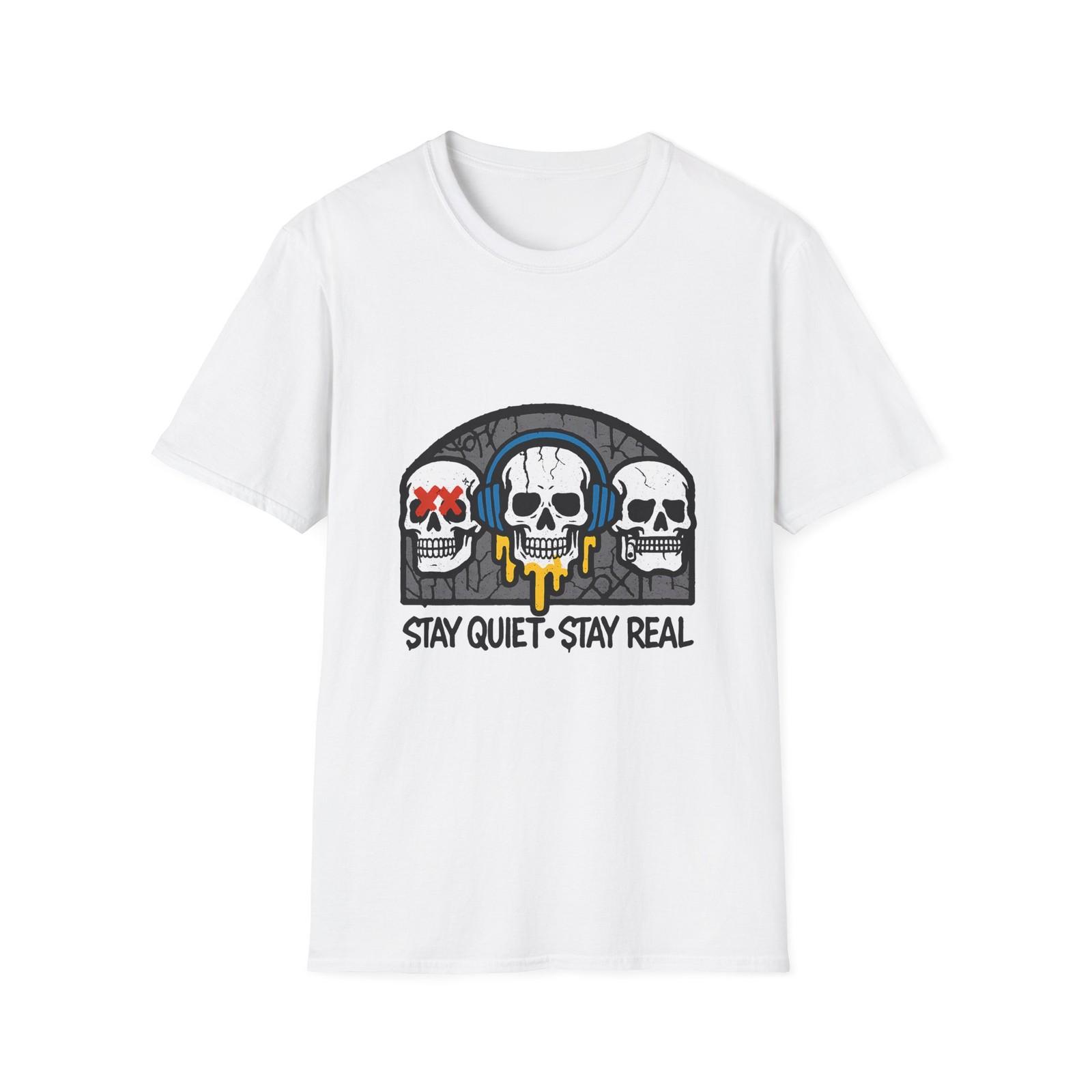 Unisex Softstyle T-Shirt Street Skulls Graffiti Urban Art Rebel Design S разноцветный