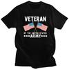 Individuelle Mode Amerikanische Flagge US Army Veteran T-Shirts Herren Kurzarm T-Shirt Lässiges T-Shirt 100% Baumwolle Slim Fit T-Shirt Merch