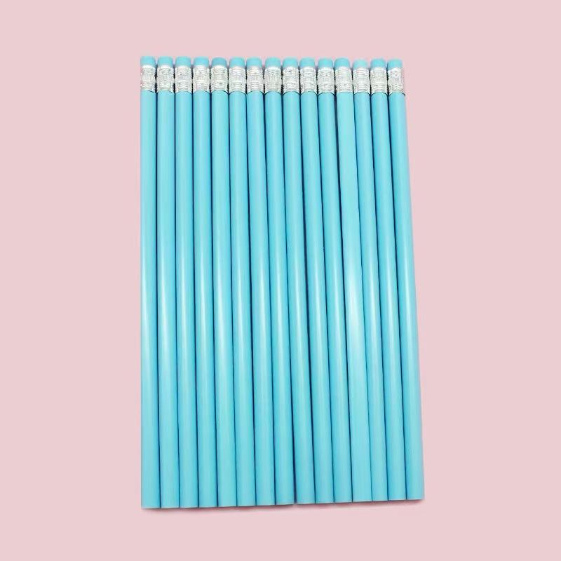 Macaron Triangular Bar Hb Pencil With Eraser Tip For Students Sketching