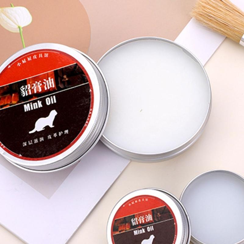 20/100g Naturlederpflege Nerzölbalsam Tiefenpflege für Schuhe und Taschen Verlängert die Lebensdauer Stellt Glanz wieder her