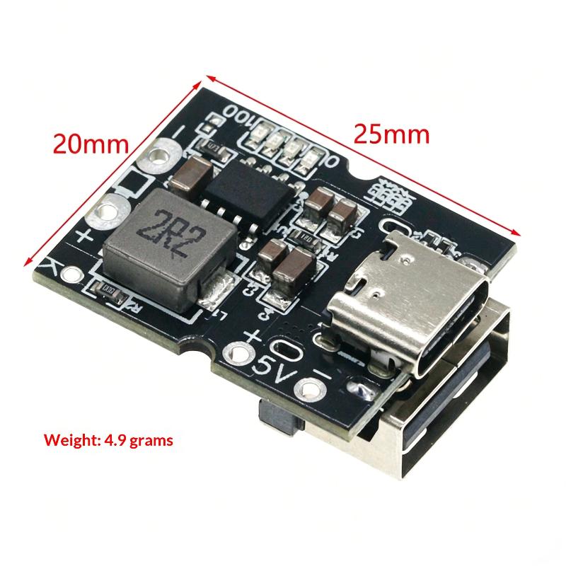 1 Set Charging Protection Board Type-C Usb 5V 2A Charge Discharge Module Boost Converter Power 4.2V 4.35V 18650 Lithium Battery