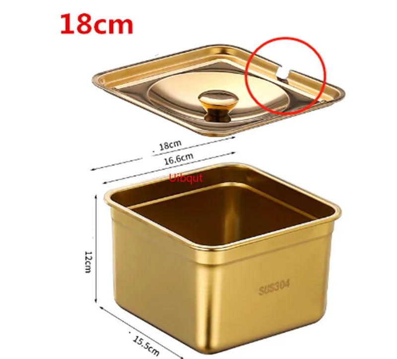 Stainless Steel Tank Box with Cover Kitchen Oil Basin Square Barrel Storage Bottle Seasoning Box Jars and Lids Spice Jars Set