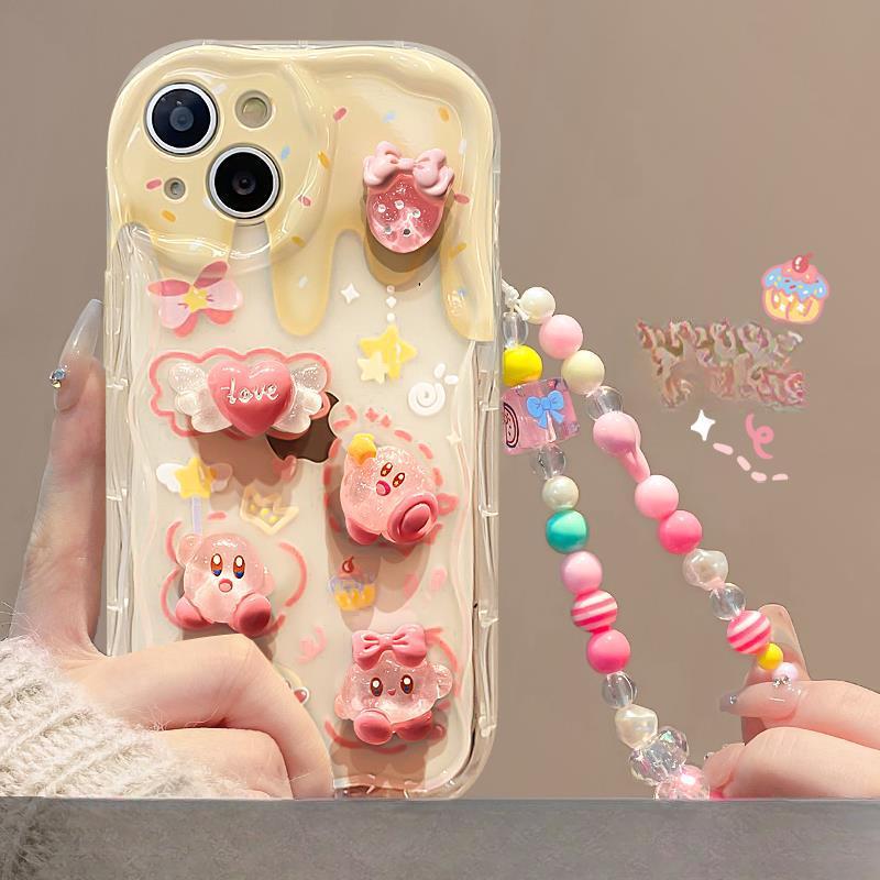 Подходит для чехла для мобильного телефона Apple 15promax iPhone 16 Мультяшная трехмерная кукла Цепочка 14/13 Милый силиконовый X