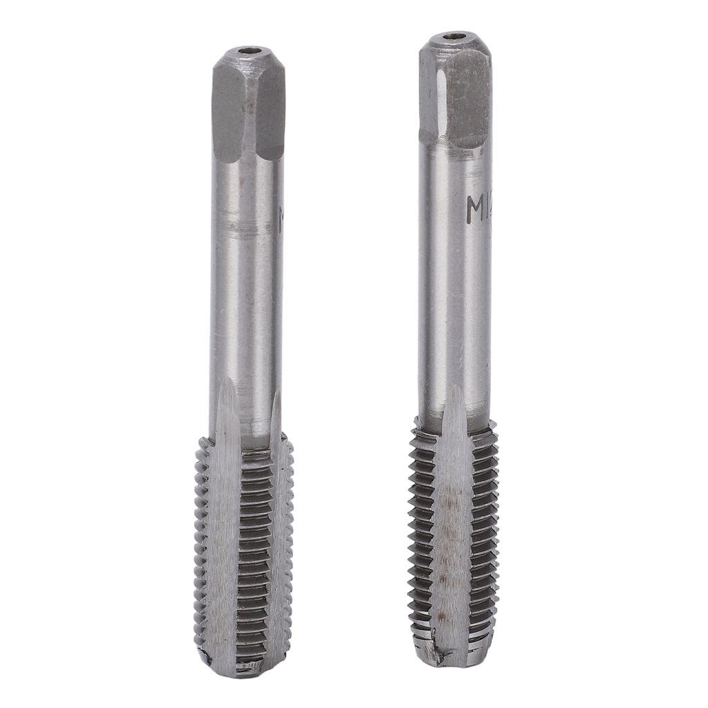 2Pcs Straight Flute Tap High Speed Steel   Hand Flute Tap Standard Screw Tapping Tool