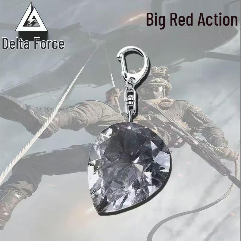 Delta Force Peripherals Acrylic Big Red High Turnaround Keychain Pendant Gift for Friends