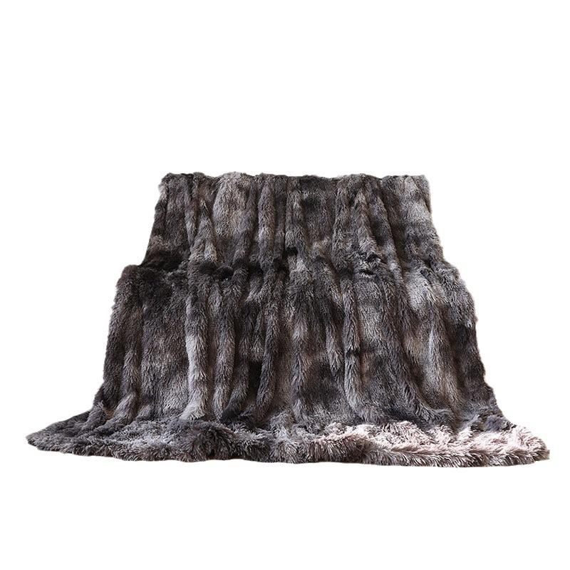 All-season Dormitory Small Blanket Nordic Style Polyester Crystal Velvet Sofa Blanket Simplicity Household Tie-dyed Nap Blanket
