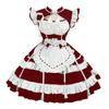 100.00kg Spring Festival Lantern Festival Chinese Maid Costume New Chinese Style Cheongsam Lolita Uniform Dress Export Extra Large Size