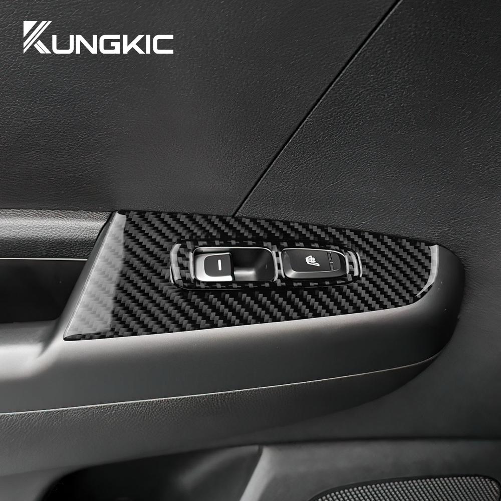 Real Soft Carbon Fiber Sticker For Kia Sportage 2017 2018 2019 2020 2025 LHD RHD Car Front Rear Door Window Llift Panel Trim
