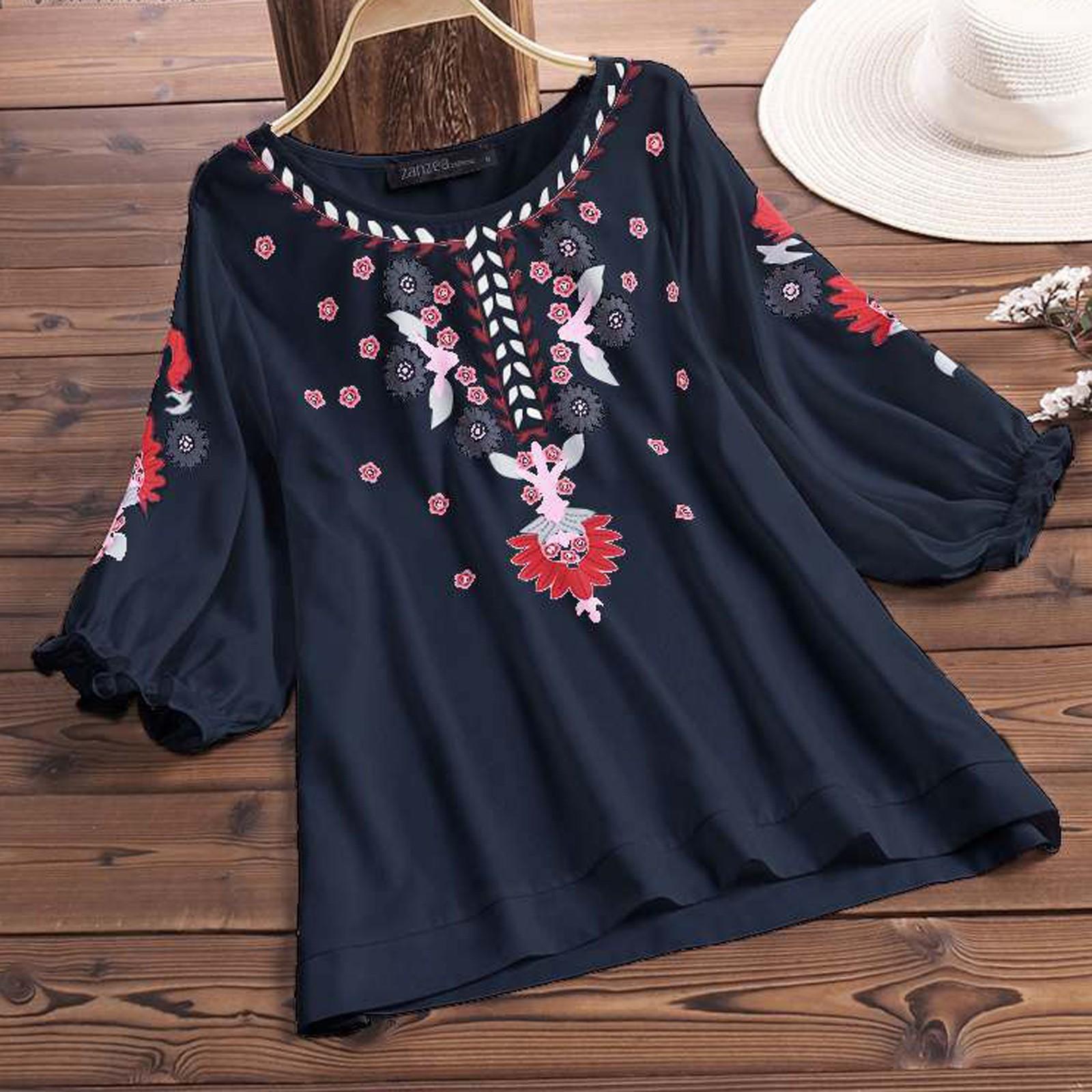 

Женская свободная футболка с круглым вырезом и винтажным принтом в этническом стиле с пятиминутными рукавами, топ XXXXL