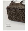Korean-Style Large Capacity Women’s Leopard Print Tote and Crossbody Bag - 2025 Casual Shoulder Bag