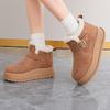 Fleece Platform Shoes Women's New Winter One-pedal Lazy Shoes Thickened Warm Snow Boots
