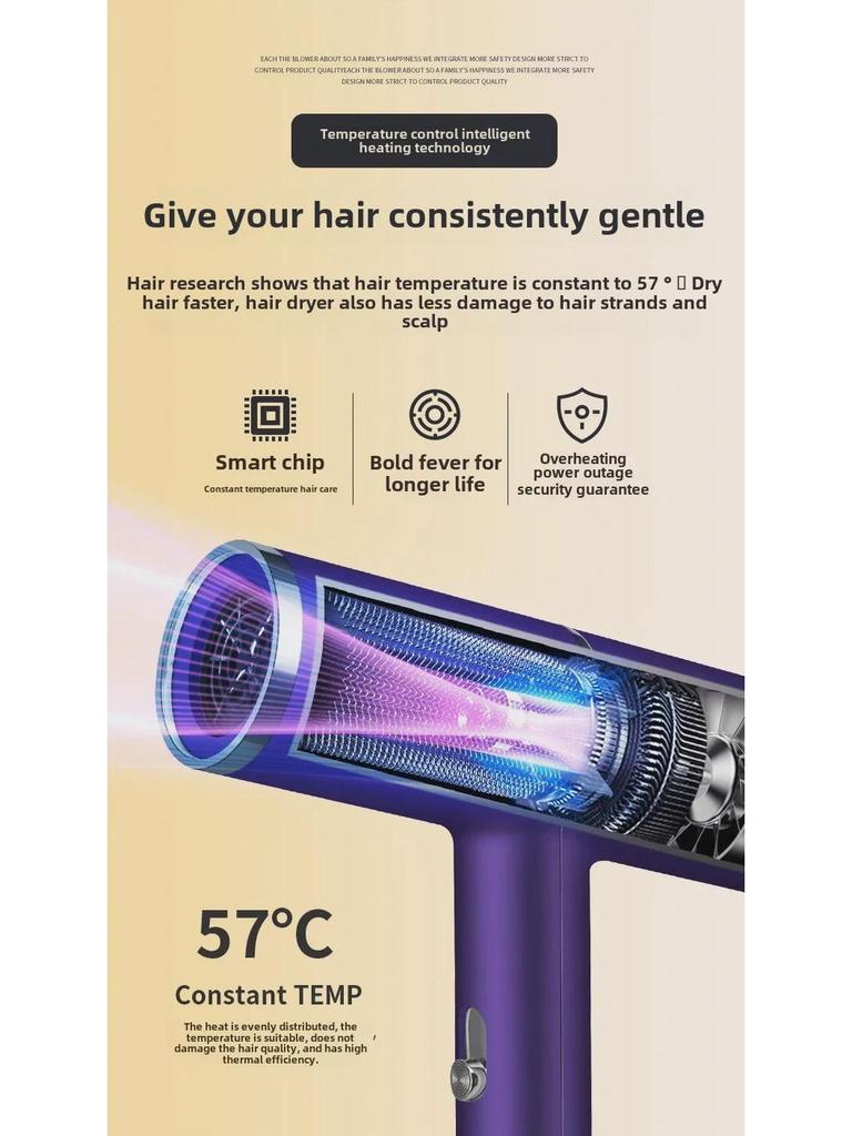 High Power Hair Dryer for Home & Dorm - Perfect Gift