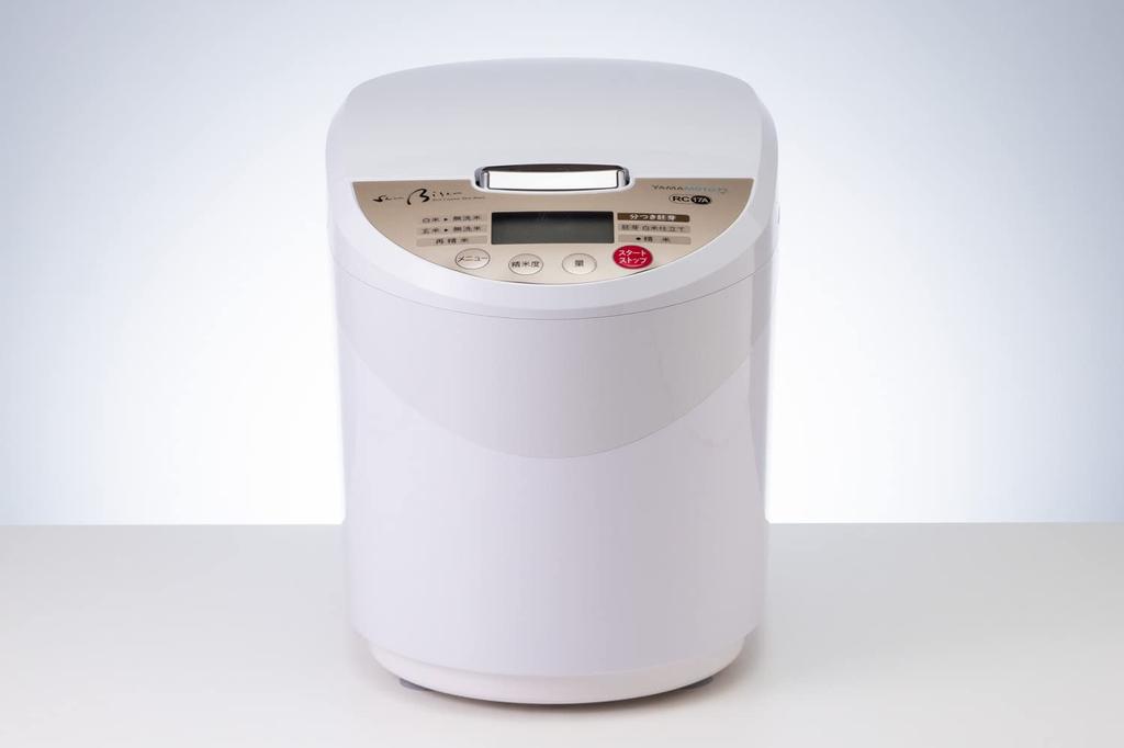 Yamamoto Electric Rice Polishing Machine for Home Use Made In Japan Shin Bisen Rice Separated Germ Easy Operation White Wash-Free YE-RC17A-WH