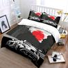 "Racing Car Art With Sunset"  Kid's and Adults' Bedroom Decor, Exquisite Three-piece Bedding Set Gift