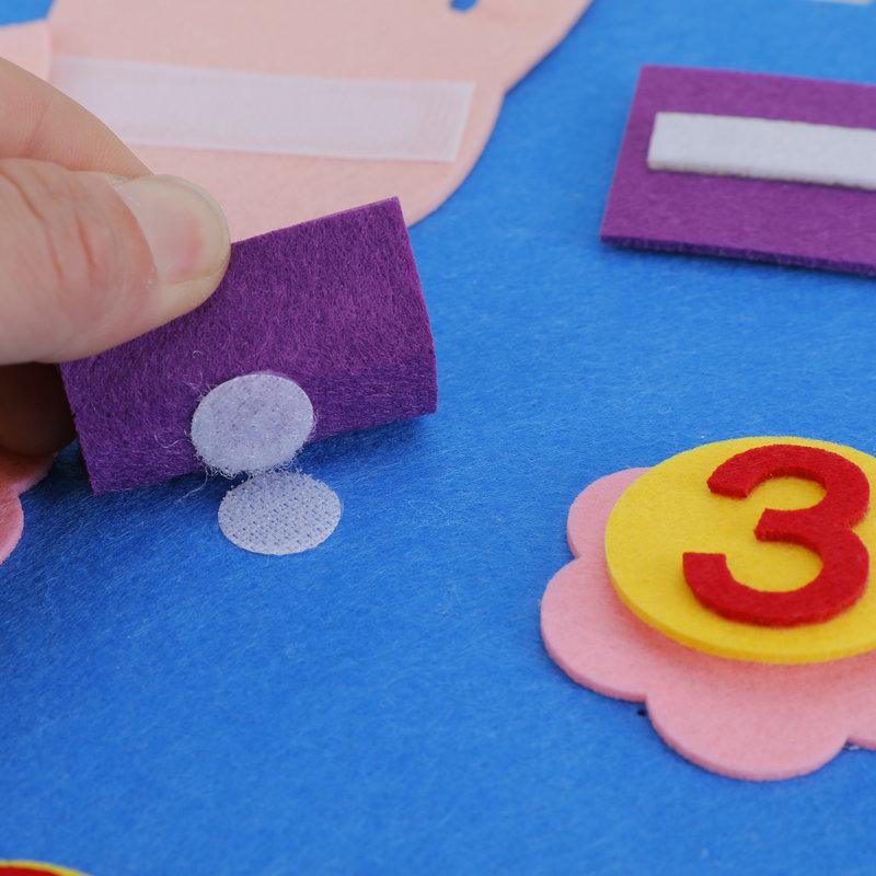 Kreative Lernfilztafel für Kinder: DIY Pädagogisches Aktivitätsbrett für Frühes Lernen und Arithmetik.