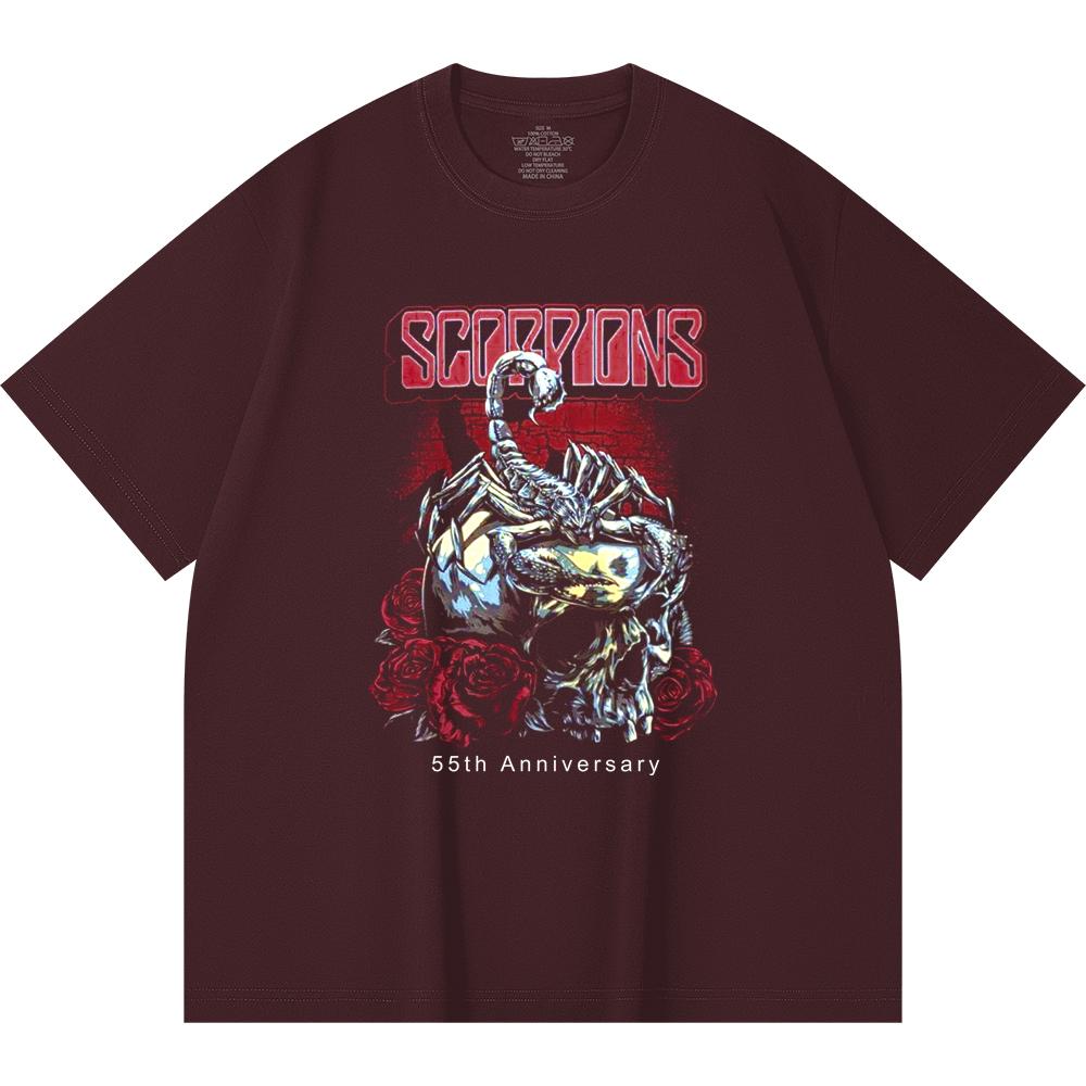 230 g/m² 100% Baumwolle Heavy Metal T-Shirt Rockband Beliebte Musik Druck Unisex Schweres Baumwoll-T-Shirt