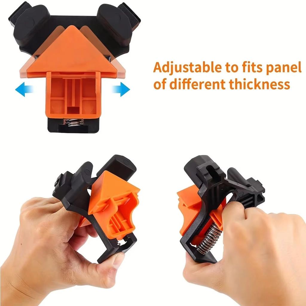 1PC 4PCS 90 Degree Corner Clamps Wood Working Tools Right Angle Clamps Clip Clamp Tool for Woodworking Corner Clip Fixer Corner