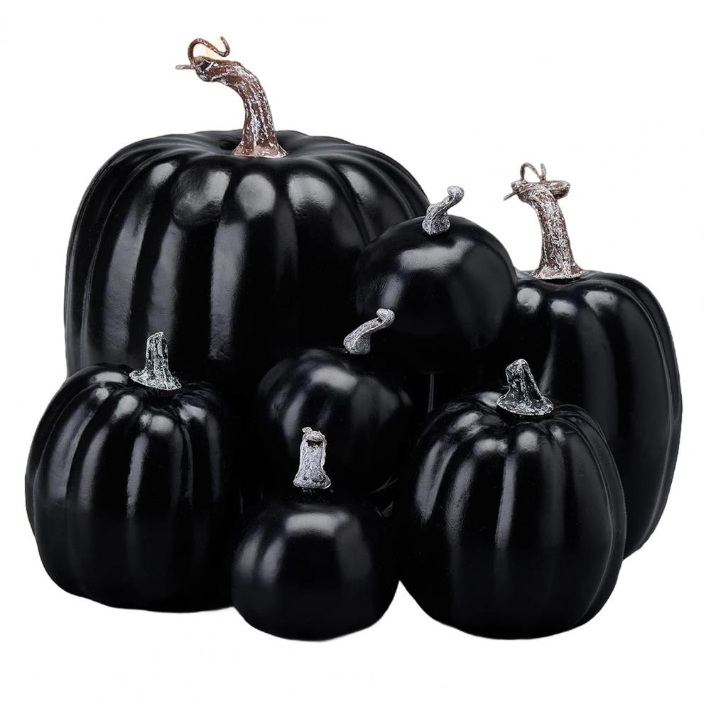 Artificial Pumpkin Decoration Durable Festive Pumpkin Fall Harvest Decor Set 7 Assorted Sizes Artificial Pumpkins for Halloween