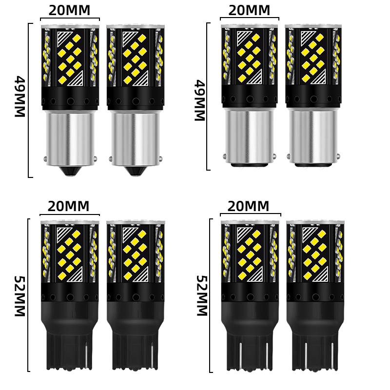 1156 BA15S P21W BAU15S PY21W 1157 BAY15D P21/5W 2016 70SMD Canbus Bez Błędu Żarówka LED Kierunkowskaz Lampka Cofania Samochodowa 12V