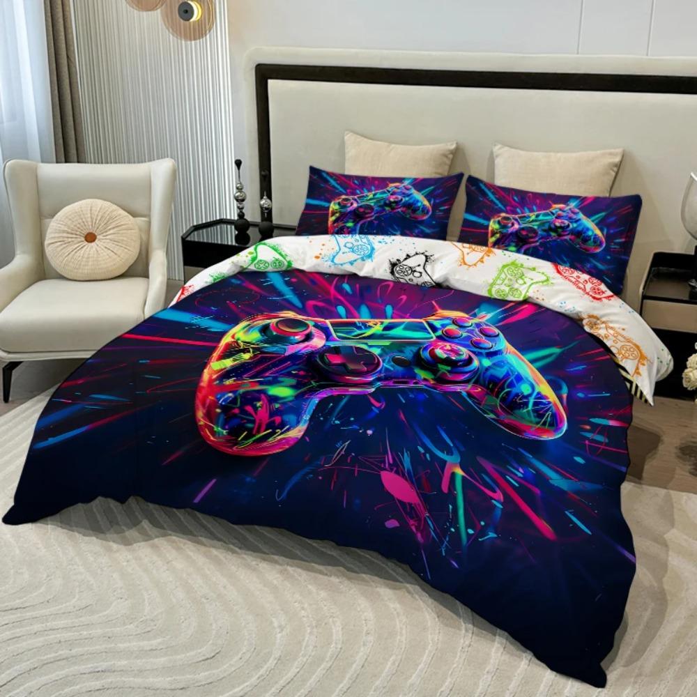 3PC Game Console Duvet Cover Digital Printing Technology Comfortable Four Season Home Decoration