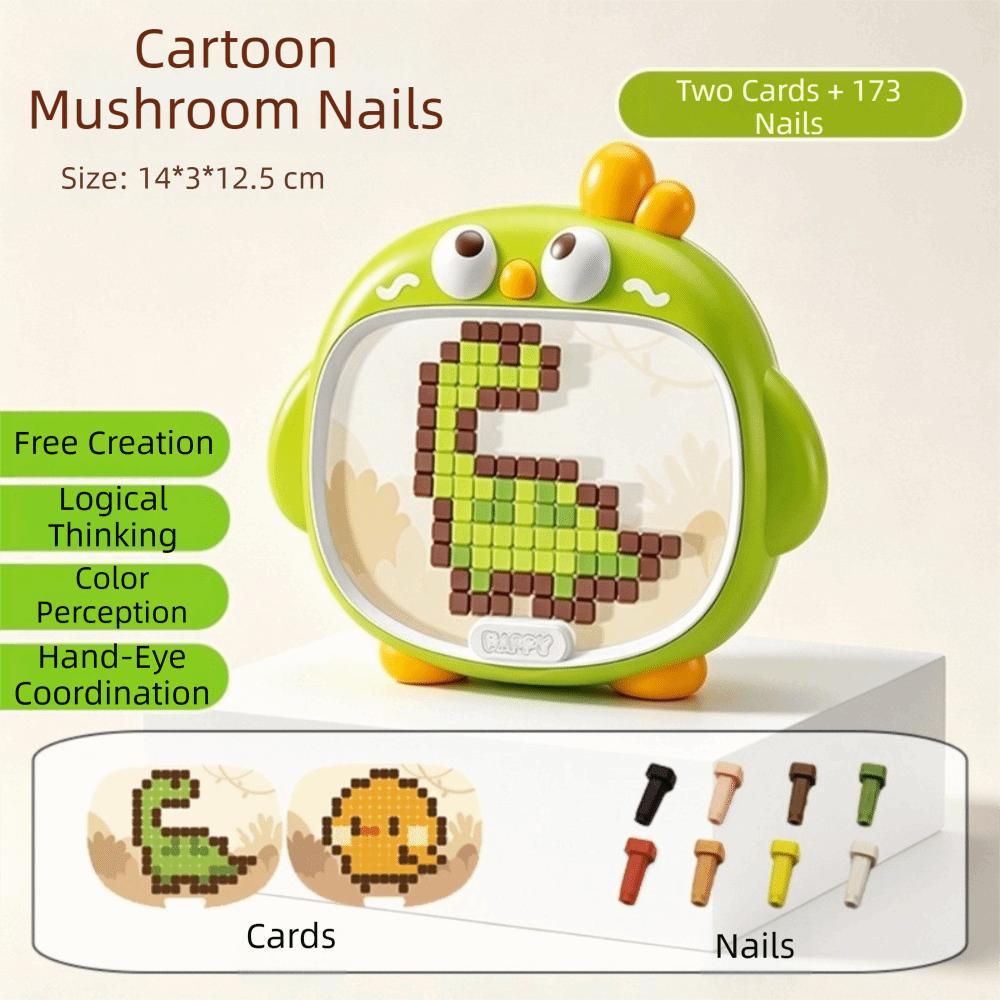 DIY Set Pilz-Steckpuzzle Spielzeug 3D Pilz-Nagel Puzzle Spielzeug 3D Puzzle Spielzeug Jungen Mädchen