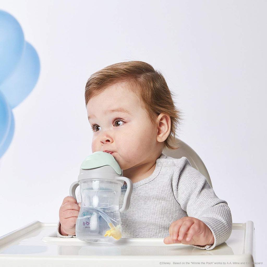 Straw Drink from Any Baby Gift Sippy the 1 b.box (B-box) Leak-Proof Mug, Angle, [Authentic b.box Product] [Disney Cup] (Winnie Pooh, Cup)
