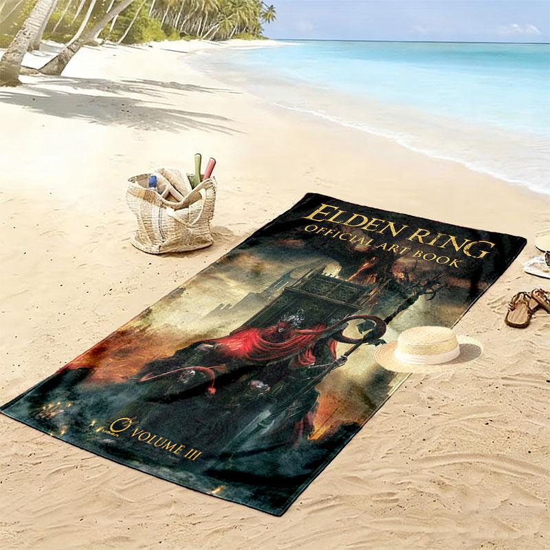 Elden Ring Mist Print Beach Towel, Large Soft Quick Dry Towel for Beach Camping Swimming