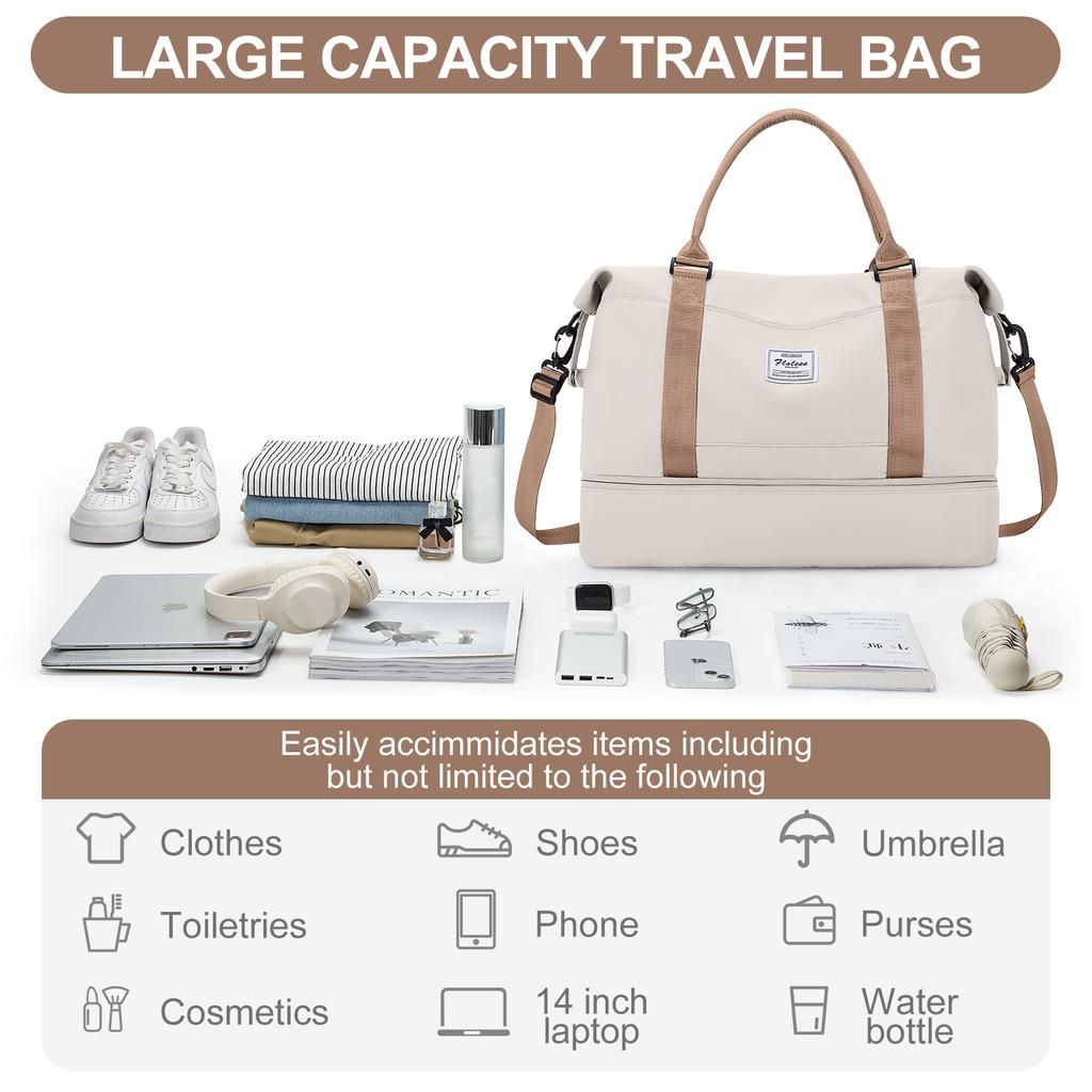 Reisetasche Männlich Weiblich Wasserdicht Gepäck Tragetasche Handtasche Große Kapazität Reise Duffle Bag Yogatasche Sport Fitness Gym Tasche Schulter