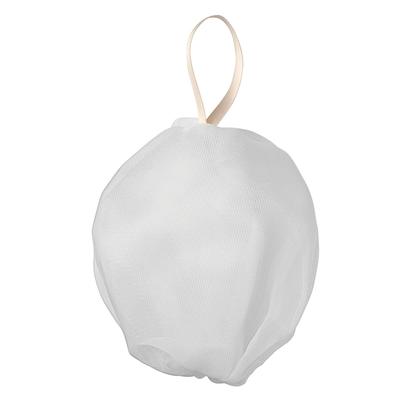 Kai Corporation Organza Foaming Net Skincare with Ribbon - Dense Foam for Face Wash, White Polyethylene Polyester KQ3168