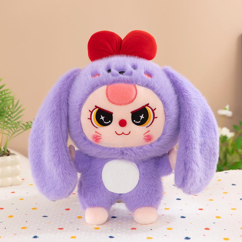 Three-Year-Old Plush Bunny Doll with Big Ears - Cute Cartoon Plush Toy