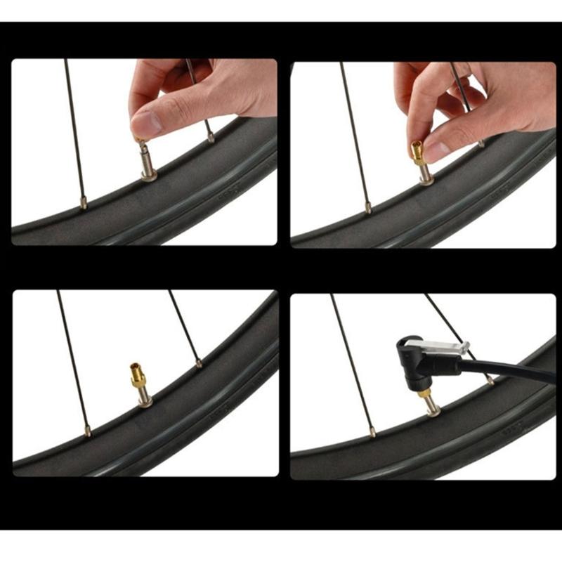 6Pcs Bicycles Pump Adaptors Pump Converts Presta to Schrader Valves Adapters