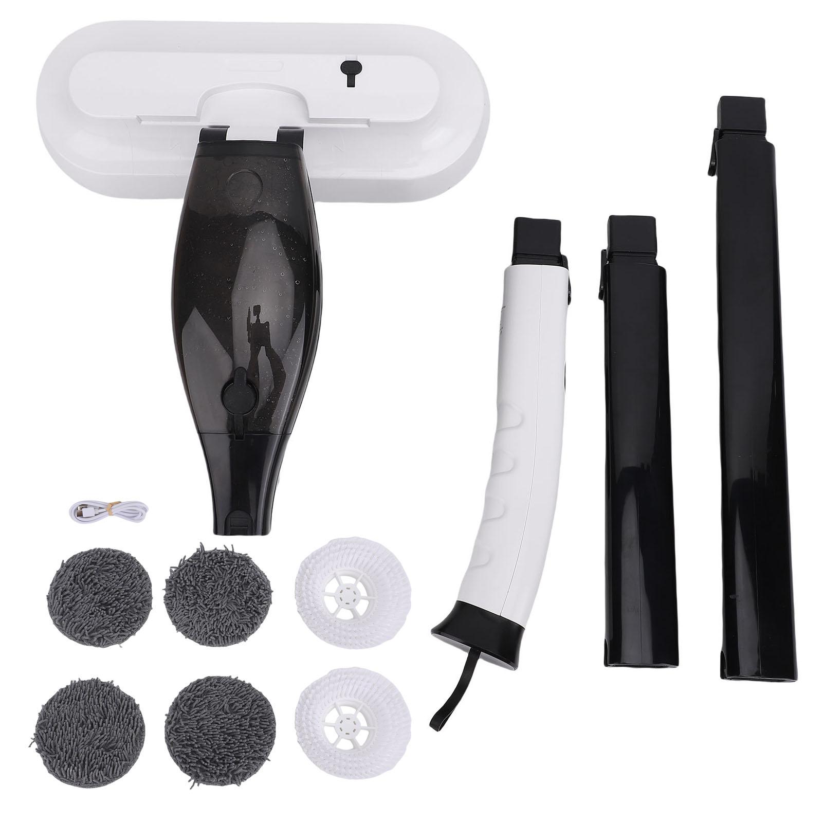Mocio Elettrico Scrubber 2 in 1 con Spruzzo d'Acqua Serbatoio Acqua 800ml Macchina Lavapavimenti Portatile per Pavimento in Legno Massello Piastrelle