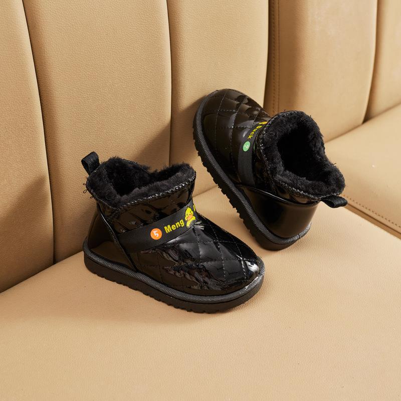 Bottes de neige pour enfants Bottes d'hiver pour filles nouvelles chaussures en coton imperméables et en velours bottes pour enfants chaussures d'hiver pour hommes